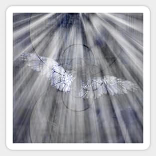 Angelic white wings Sticker